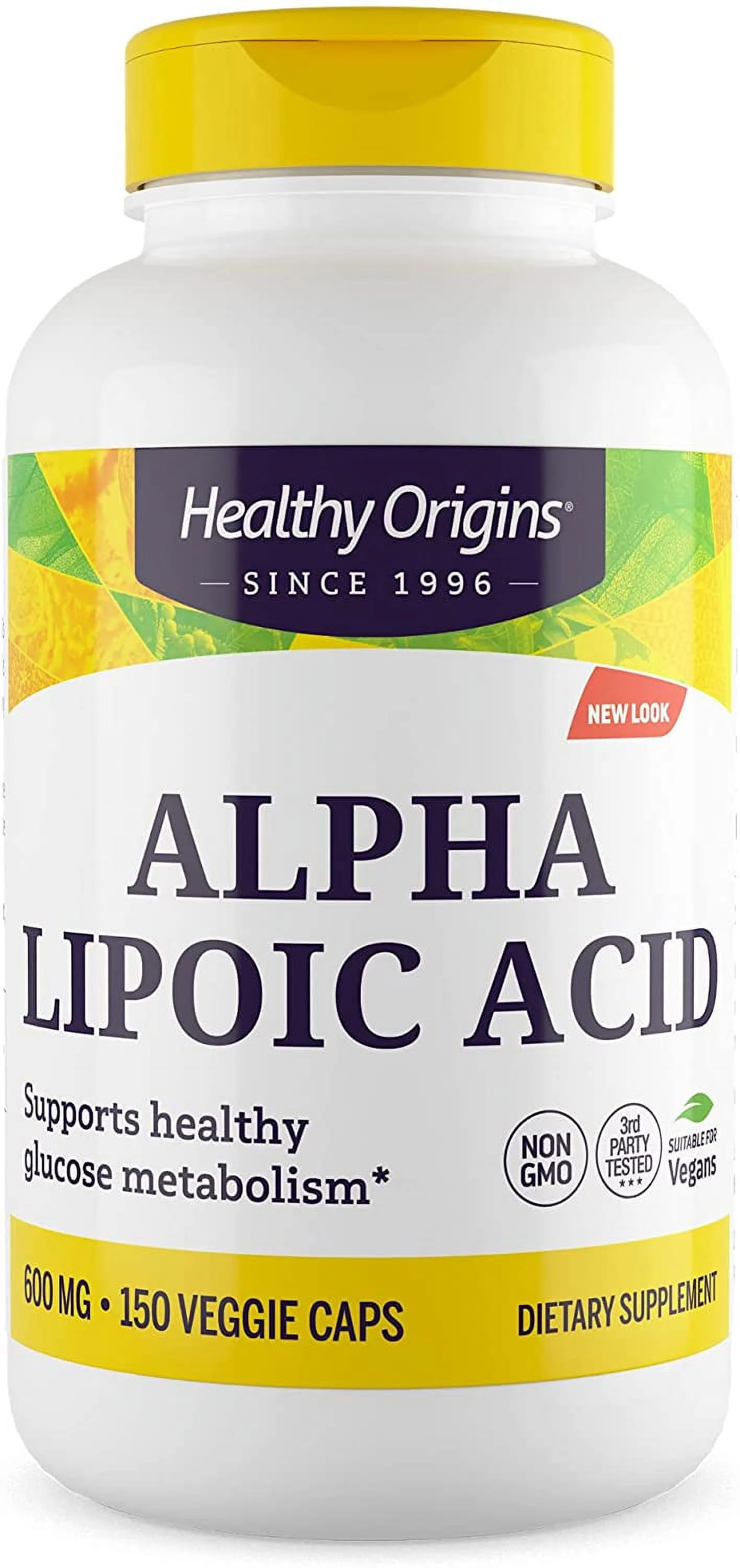 Healthy Origins Alpha Lipoic Acid 600 MG, 150 Capsules 2 Packs