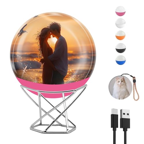 Memory Lamp Ornament, 2026 Core Memory Sphere Christmas Ornament with Sound, Custom Video Sphere Orb, 3D Crystal Ball Video Player, DIY Displaysphere for Couples, Pets, Memories
