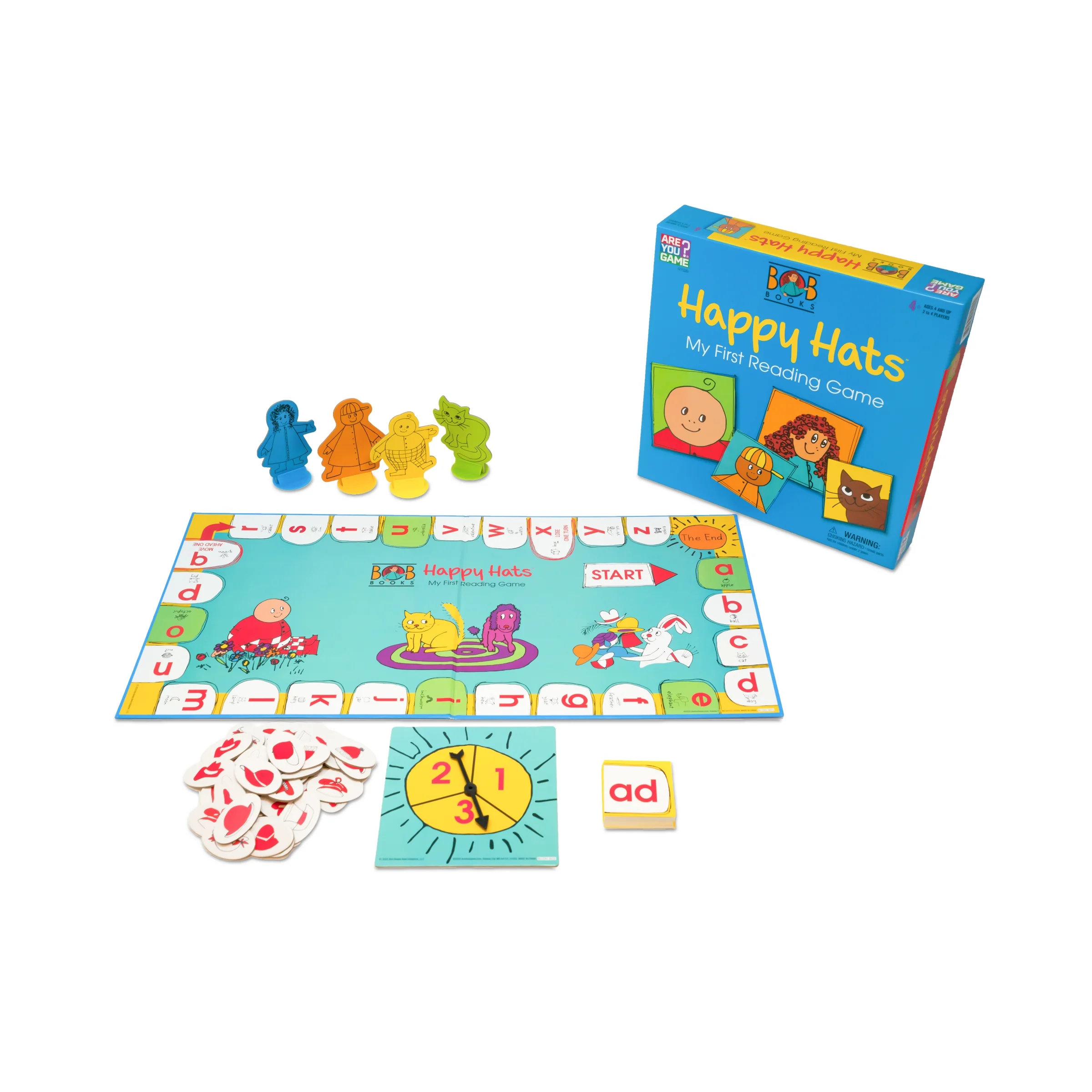 AreYouGame.com Bob Books Happy Hats My First Reading Game