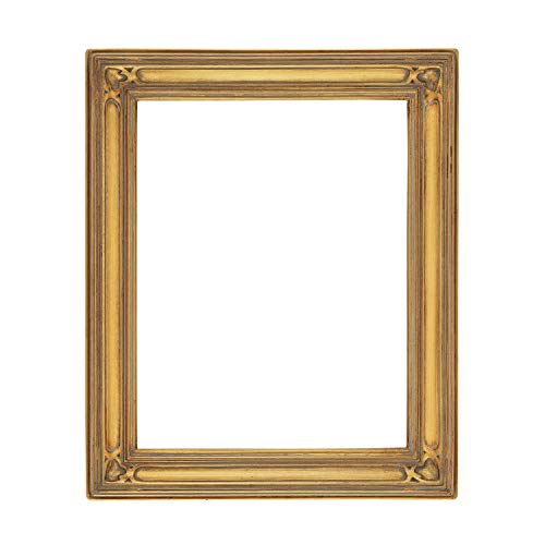 Creative Mark Museum Collection Gothic Ornate Picture Frame - 8x10, Gold - Closed Corner High-End Antique Style Frames for Canvas Paintings, Open Back, No Glass or Backing