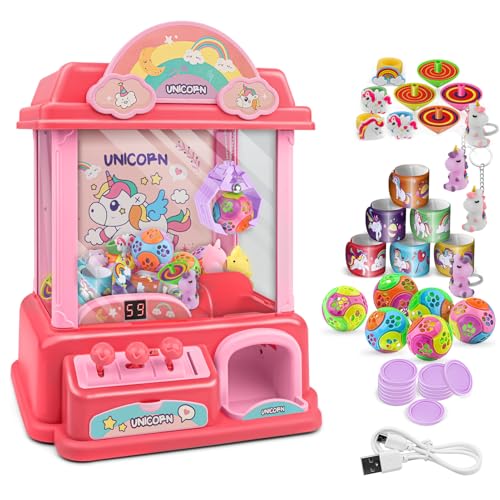 Claw Machine for Kids Claw Machine Toy Claw Game Machine Electronic Claw Game Machine for Party Birthdays Large Vending Grabber Kids Claw Machine with Toys Girls 5 6 7 8 9 10+ Year Old