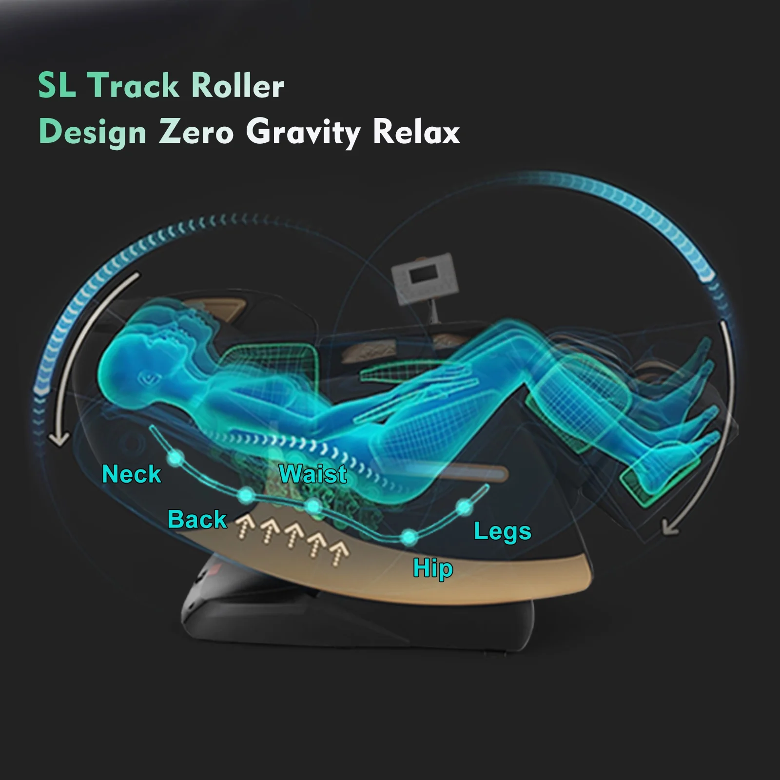 Artist Hand Massage Chair Full Body, SL Track Zero Gravity Massage Chair Recliner with 12 Modes, AI Voice Control, Bluetooth, Body Scan, Foot Roller & Airbags Massage