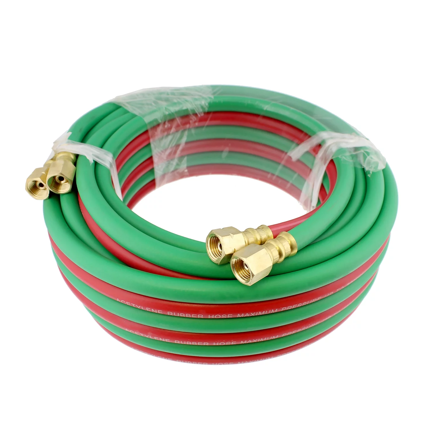 ABN Oxy Acetylene Hose - 25ft 1/4in B Fitting Twin Welding Cutting Torch Hoses