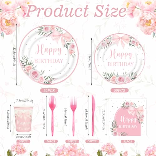 350 Pcs Boho Bridal Shower Paper Plates Napkins Cups Disposable Tableware Sets With Knives Forks Spoons Cheers to Love Bridal Shower Party Favors for 50 Guests Wedding Engagement Decorations (boho)