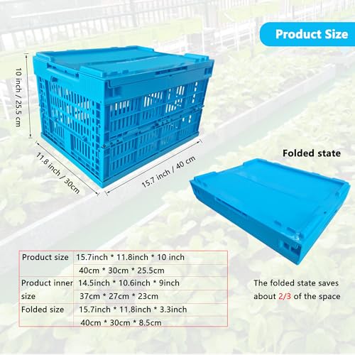 Inground Worm Compost Bin, 6 Gallon Outdoor Farm Foldable Compost Bin with Holes&Lids, Garden Composter for Raised Garden Beds Home Composting System