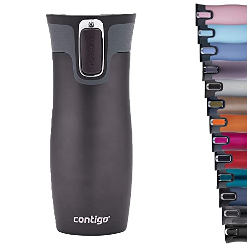 Contigo West Loop Autoseal Travel Mug, Stainless Steel Thermal Mug, Vacuum Flask, Leakproof Tumbler, Coffee Mug with BPA-Free Easy-Clean Lid
