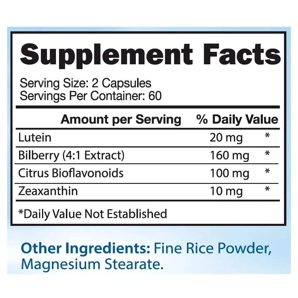 Total Eye Complex, Eye Vitamins with Lutein & Bilberry (120 Capsules)