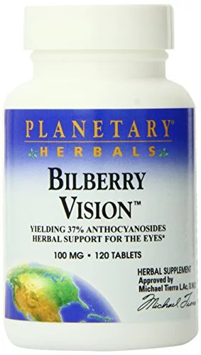 Bilberry Vision 100 mg - 120 Tablets by Planetary Herbals