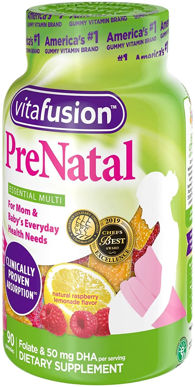 Vitafusion Prenatal Gummy Chews, 90 CT (Pack of 3)