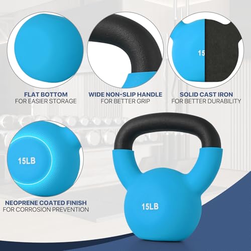 MADOG Neoprene Coated Kettlebells, Strength Training Hand Weights