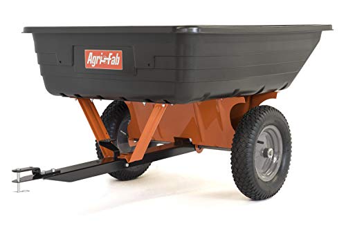 Agri-Fab 45-0533 650 lbs Tow Behind Poly Dump Cart, 10 CU. FT.; Lawn & Garden Cart/Trailer for Lawn Mowers, 16