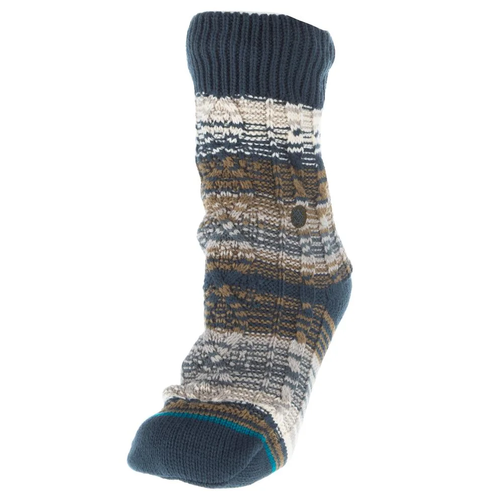 Stance Mens  Unisex Smokey Mountain House Slipper Sock MD (US Men's Shoe 6-8.5, Women's Shoe 8-10.5) Navy