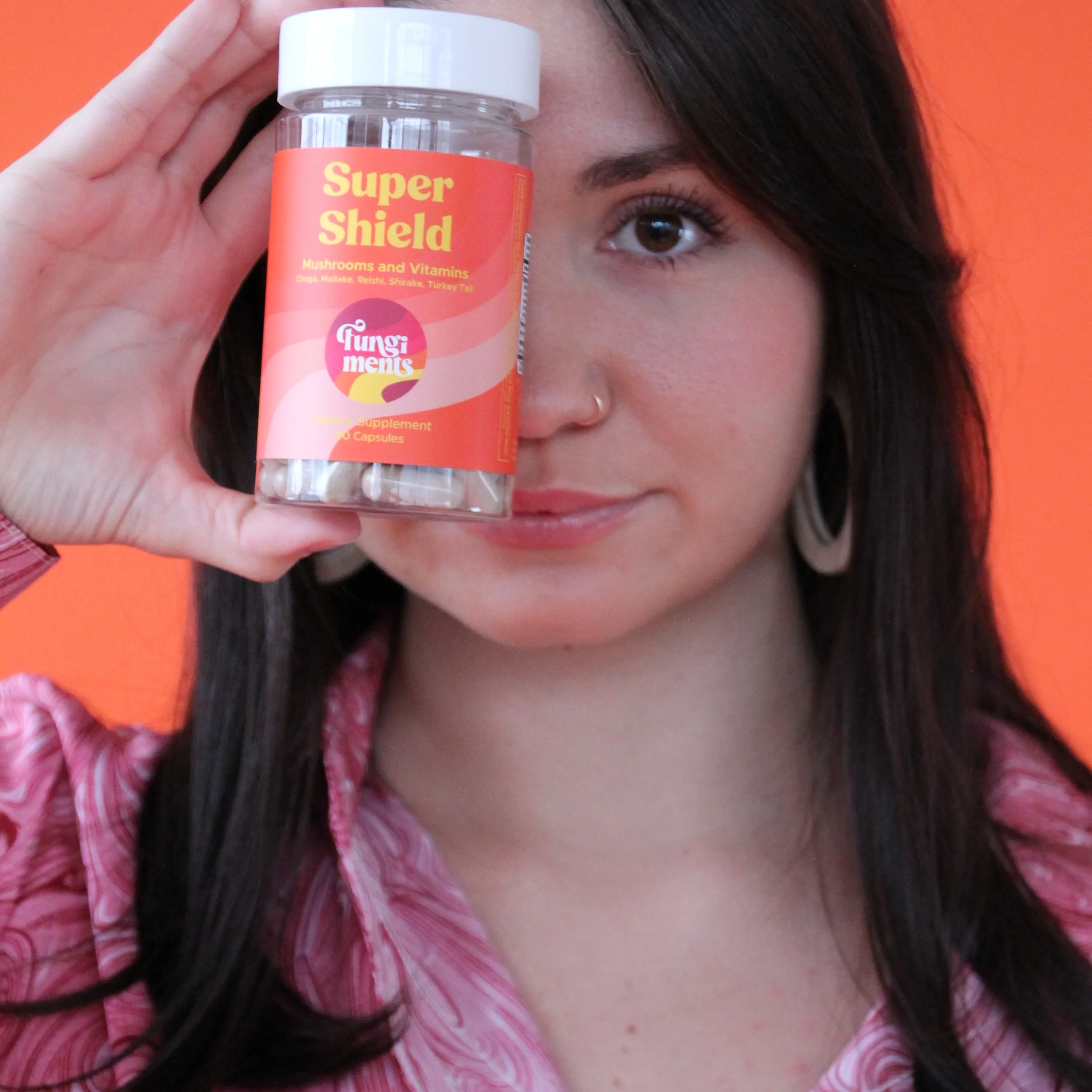 Fungiments Super Shield - Immune Boost, Mushroom Blend, Vitamin C, Zinc, Black Elderberry - 60 Ct