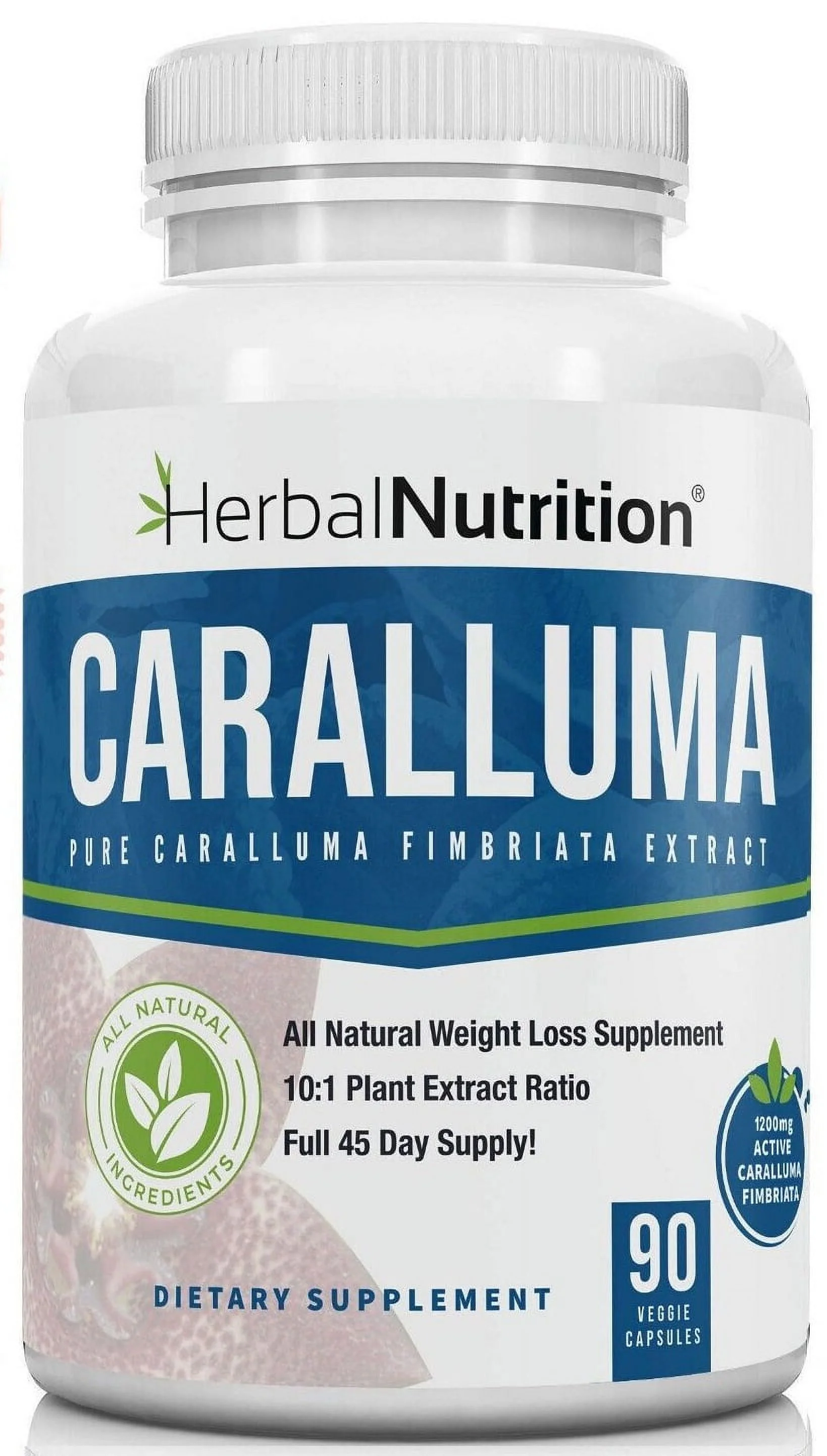 Best Caralluma Fimbriata Weight Loss Supplement 1200mg 10:1 Fat Burner Pill - 90 Capsules