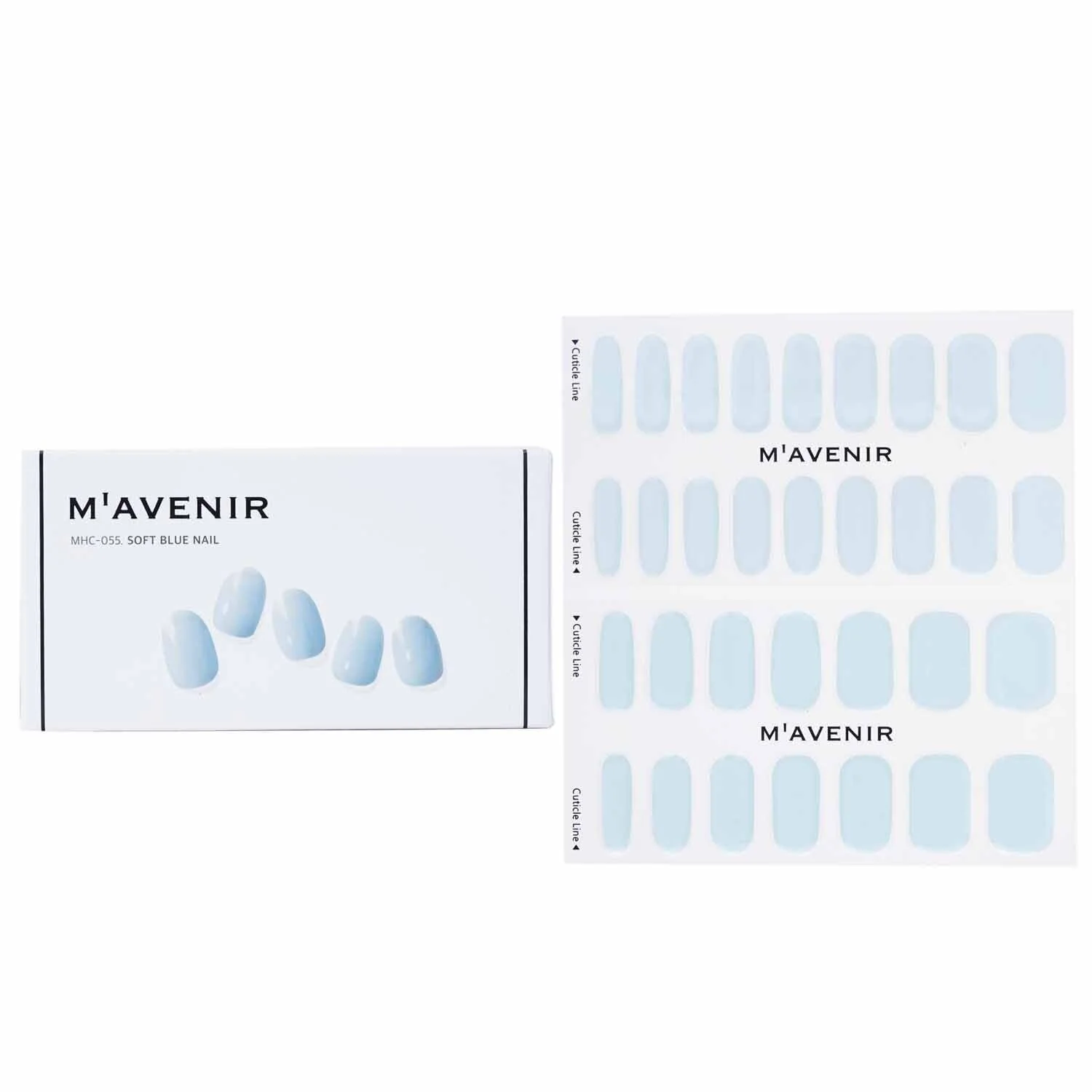 Mavenir Nail Sticker (Blue) - # Blue Leaf Nail  32pcs