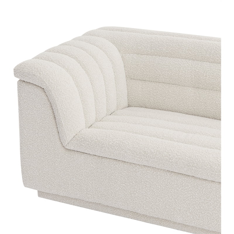 Meridian Furniture Cascade Cream Boucle Fabric Loveseat