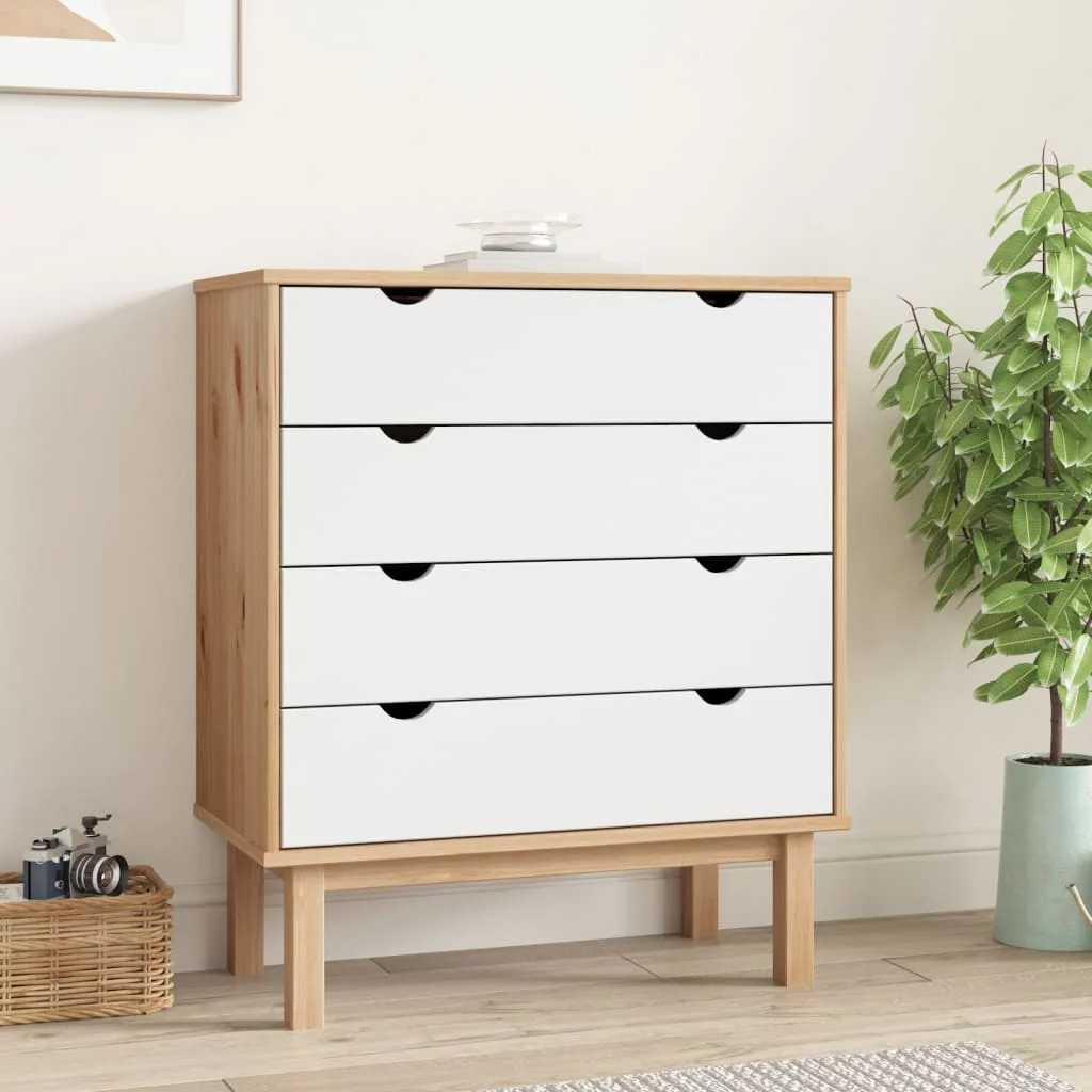 moobody Drawer Cabinet OTTA Brown&White 30.1