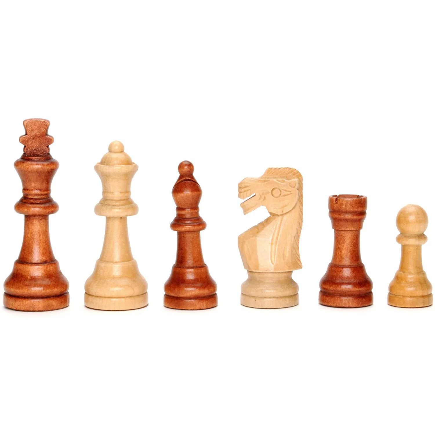WE Games Traditional Staunton Wood Chess Set - 15 in. - 3.75 in. King - Wood Expressions, Inc.