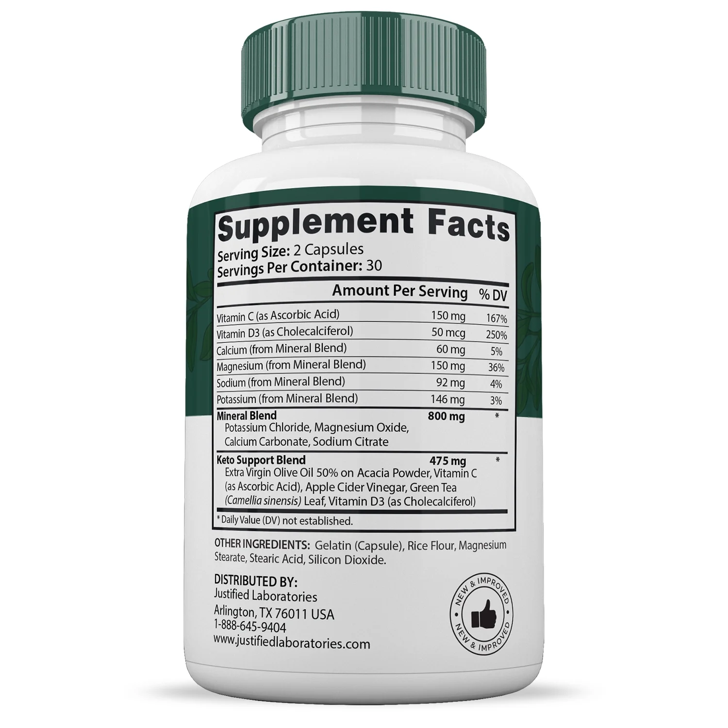 (2 Pack) Puravive Pills 1275MG Supplement Mineral Keto Support Blend 120 Capsules