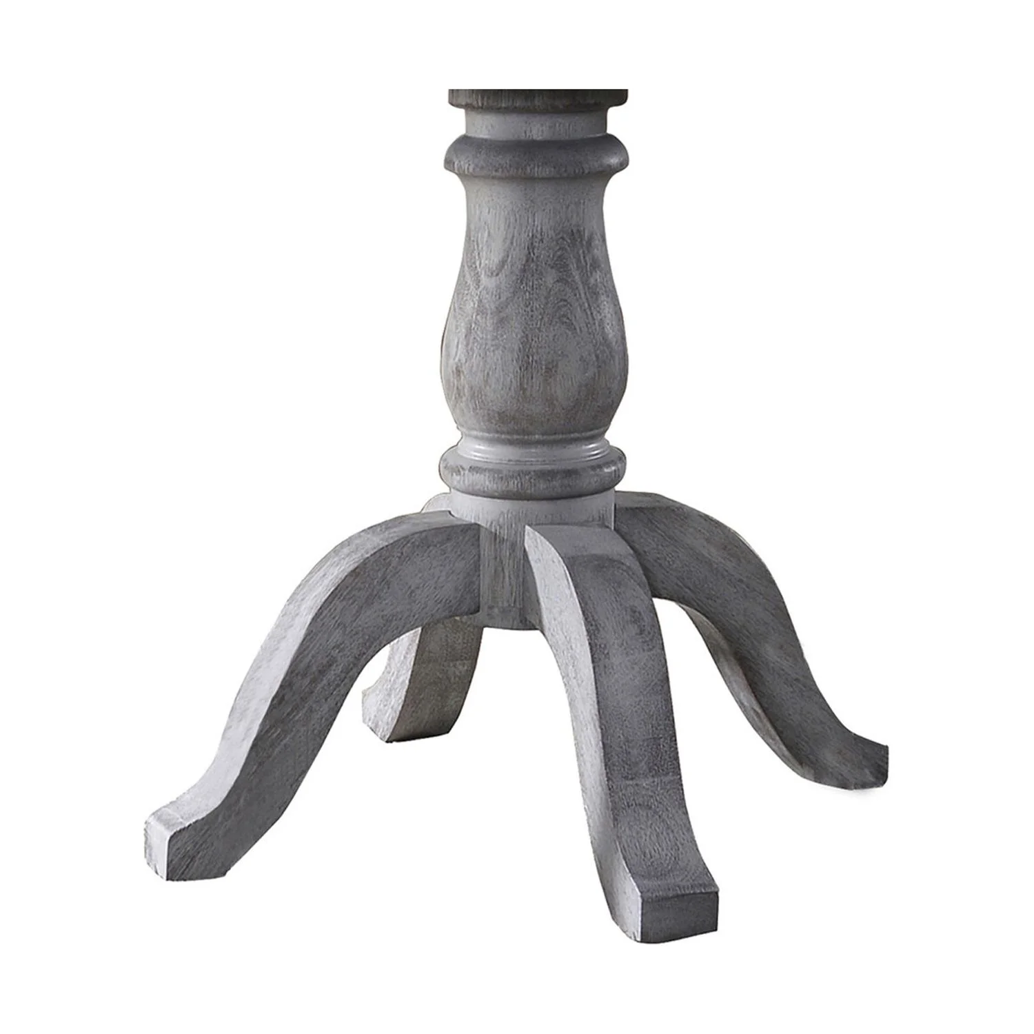 Best Master Farmhouse Style Wood Round Dining Table in Weathered Gray