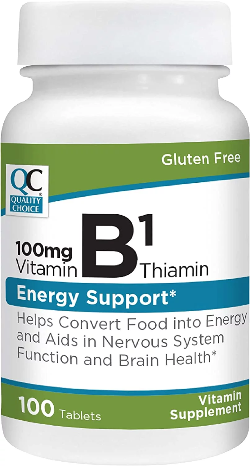 5 Pack Quality Choice Vitamin B-1 Metabolism Support 100mg 100 Tablets Each