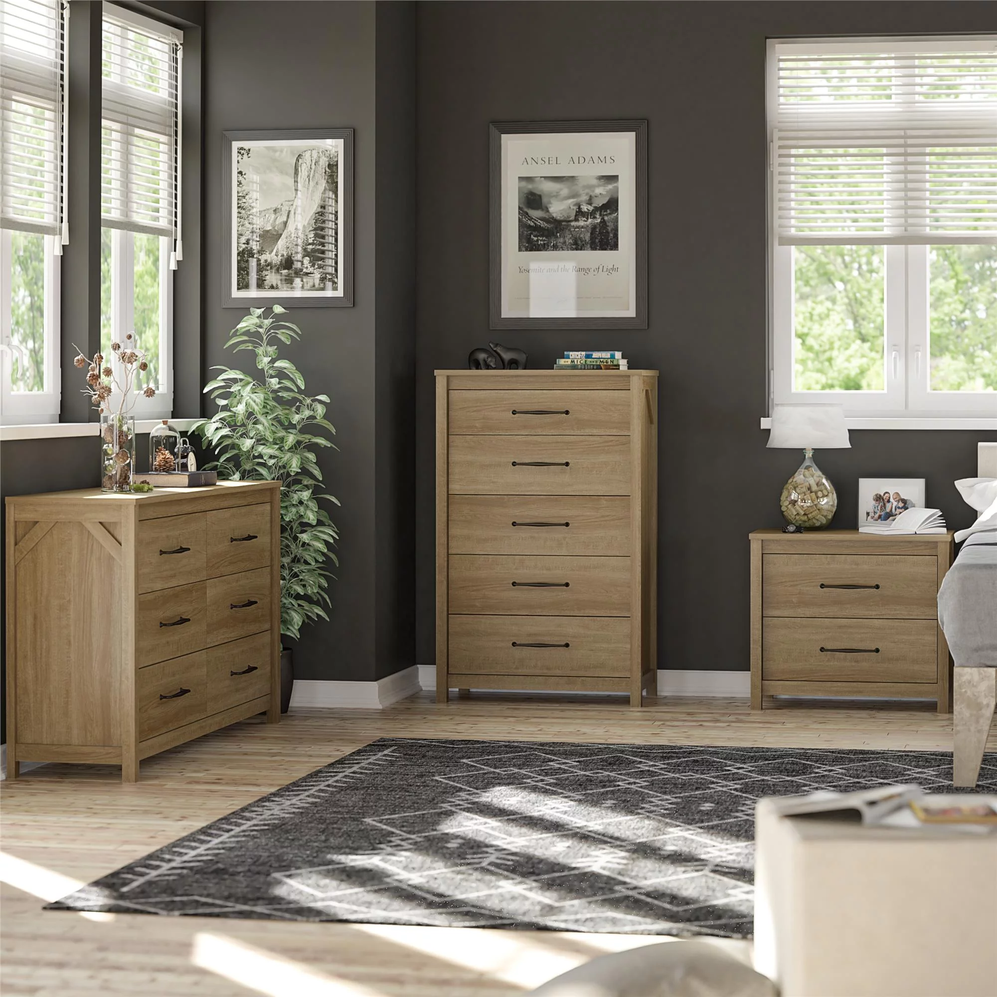 Augusta 6 Drawer Wide Dresser with Easy SwitchLock™ Assembly, Natural