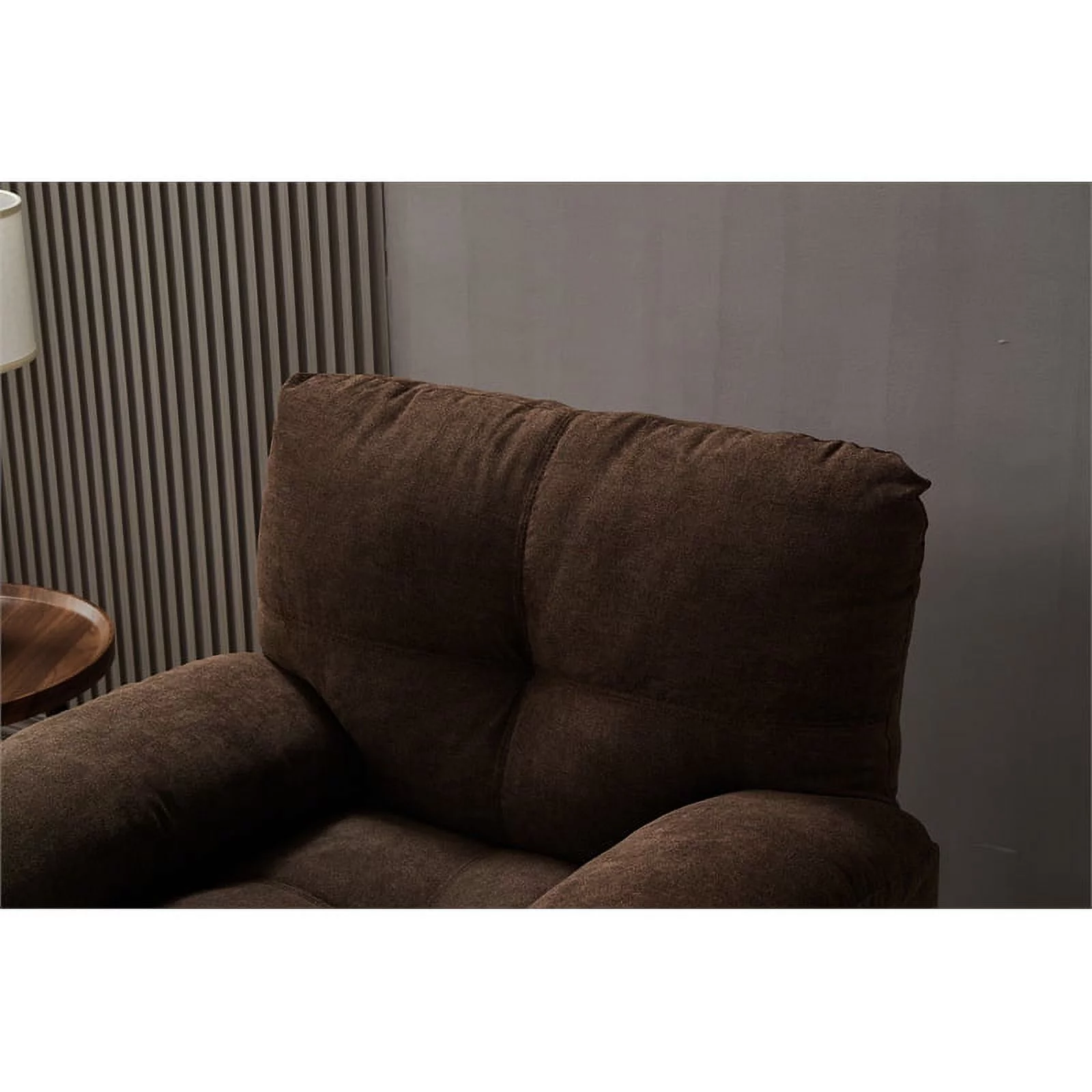 Home Square Linen Living Room Chair in Brown Finish - Set of 2