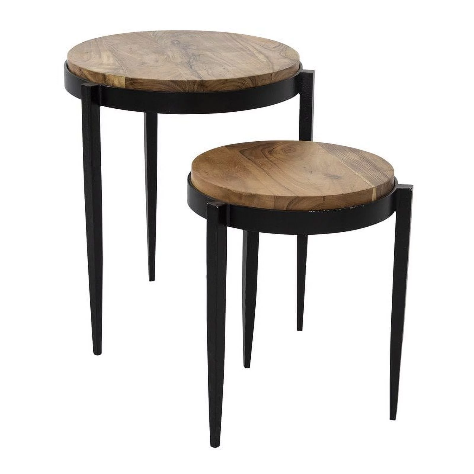 Yosemite  20.5 x 20.5 x 22 in. Raju Nesting Tables, Black