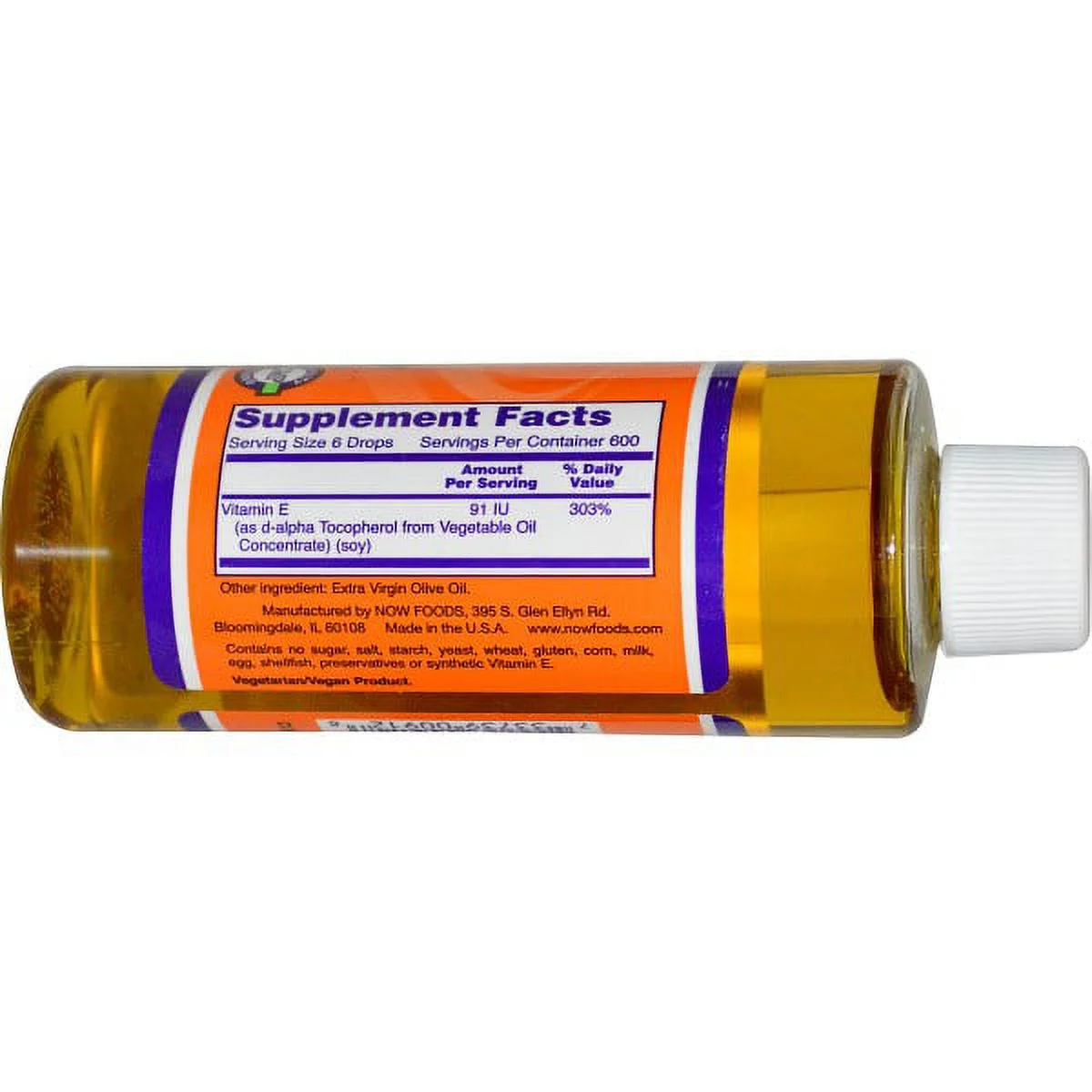 NOW Foods Natural E Liquid Antioxidant Protection, 4 Fl Oz