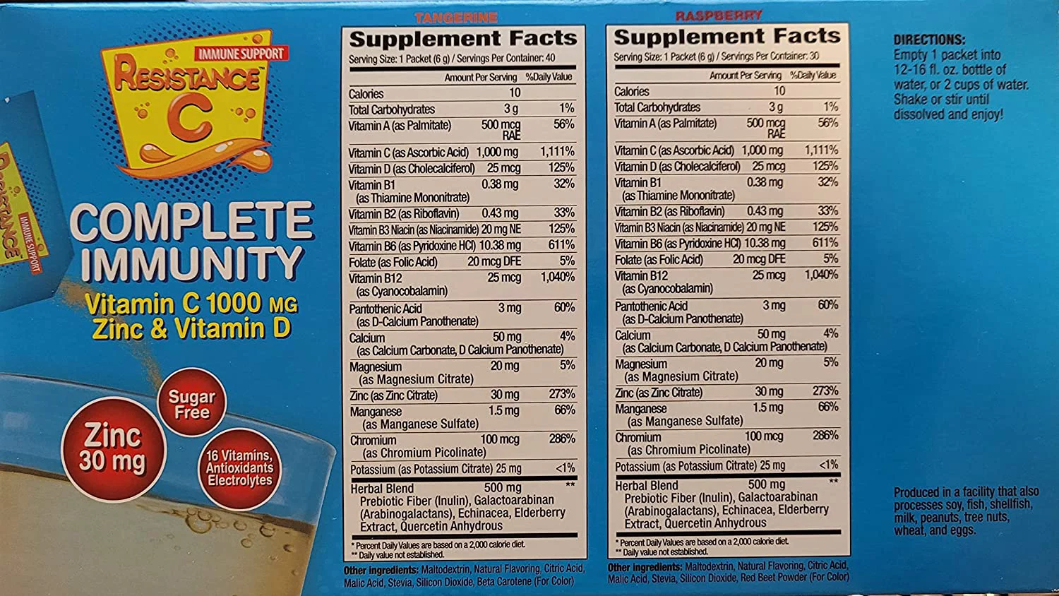 Immune Support Resistance C Complete Immunity, Tangerine/Raspberry (70 Count)