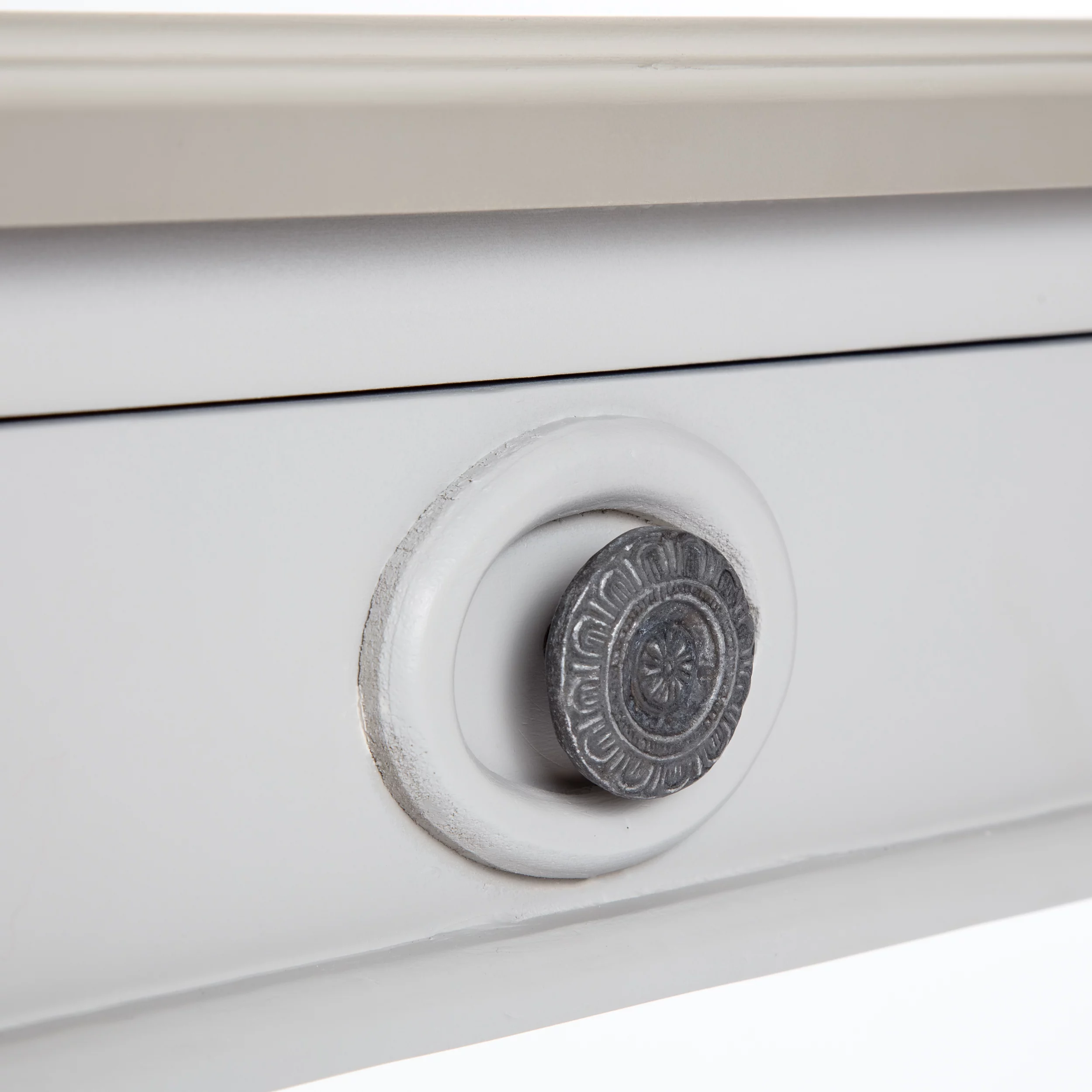 Finch Benson Traditional Solid Wood End Table Nightstand with Drawer, Light Gray