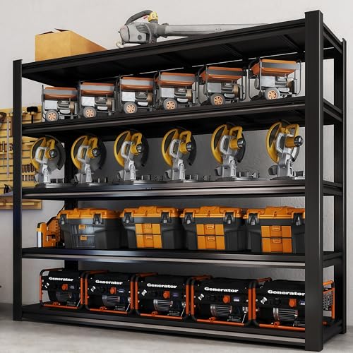 84“H Garage Shelving Heavy Duty Storage Shelves 3500 LBS Adjustable Metal Shelving Uints and Storage for Garage,Warehouse,School,Commercial,Business, 62 