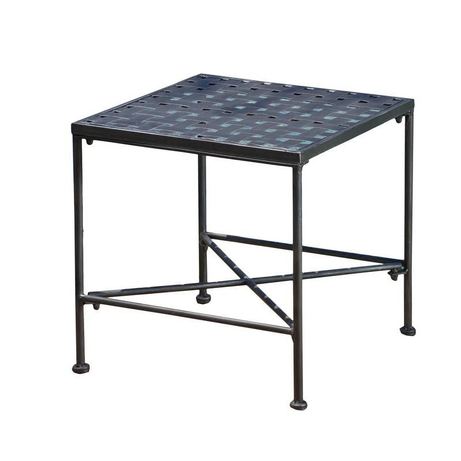 Noble House Petra Black Iron End Table