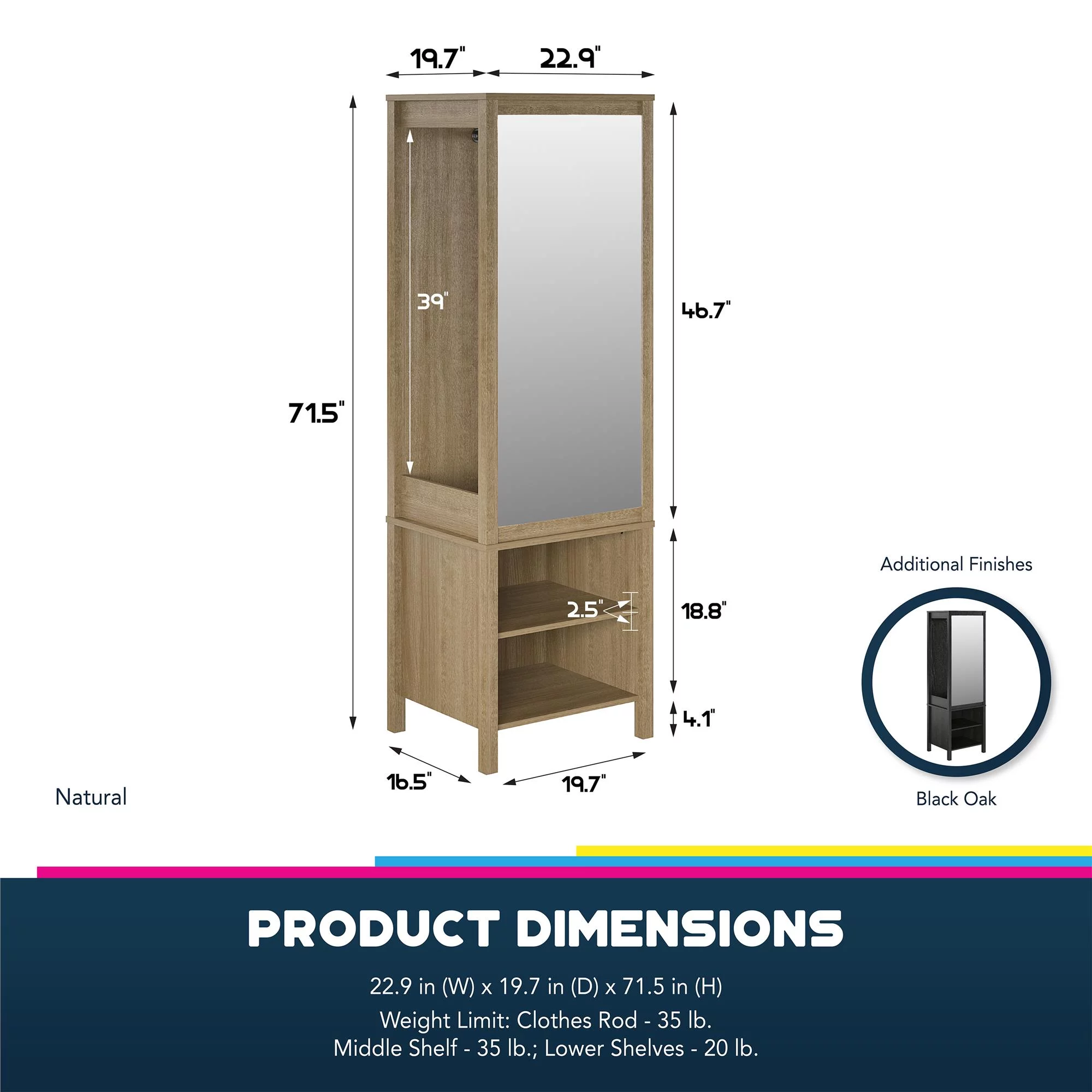 Queer Eye Wimberly Wardrobe, Black Oak