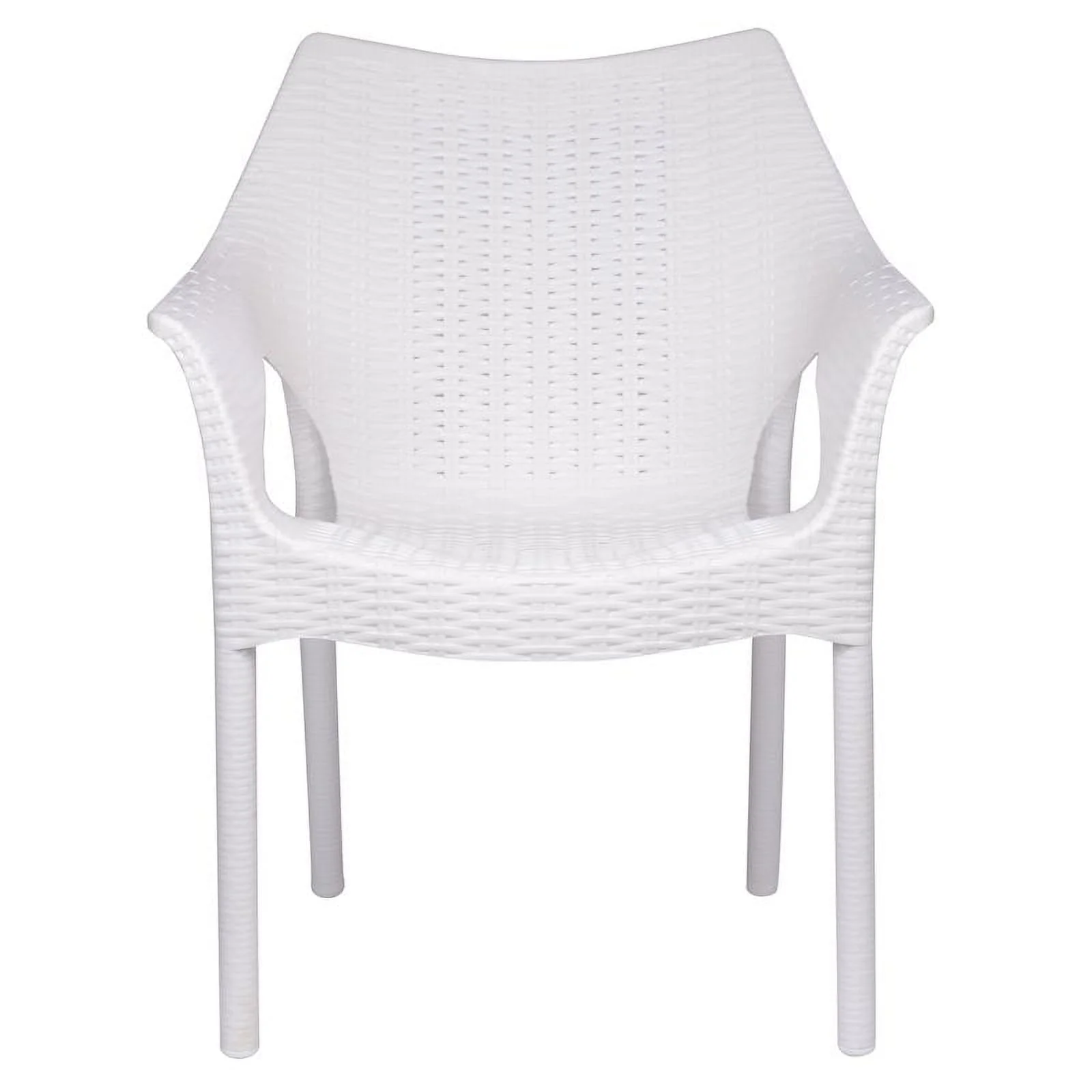 Strata Furniture Carina Weatherproof Chairs in White (Set of 2)