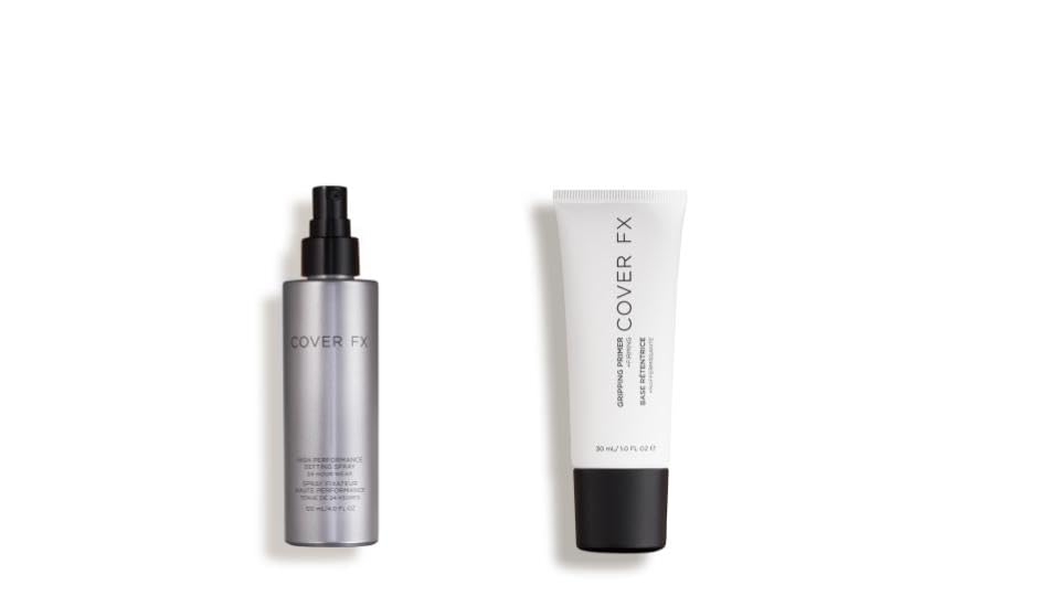 COVER FX Prime + Set Kit: Gripping Makeup Primer and High Performance Setting Spray for All-Day Hold