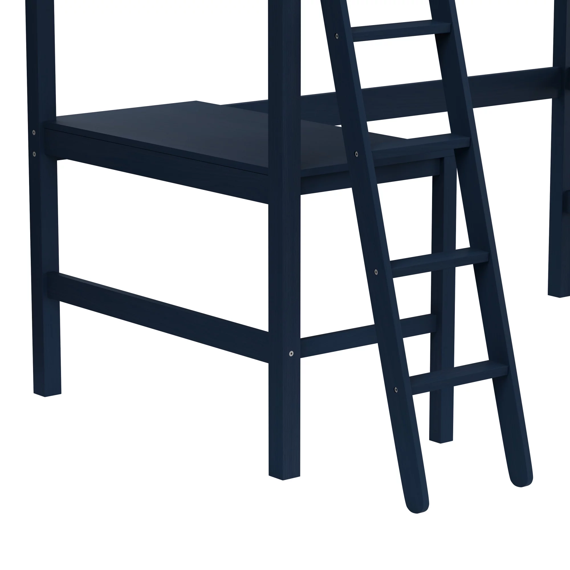 Hillsdale Furniture Caspian Wood Study Twin Loft Bed with Desk, Navy