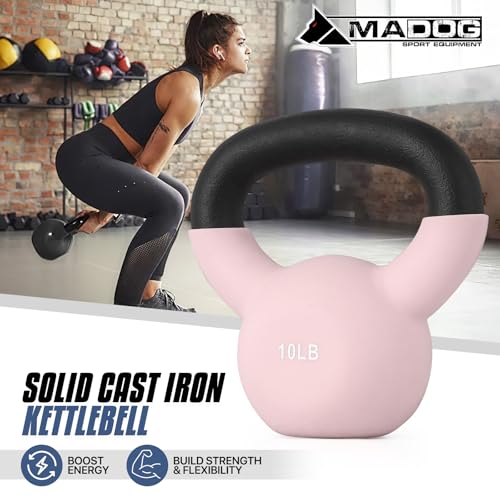 MADOG Neoprene Coated Kettlebells, Strength Training Hand Weights