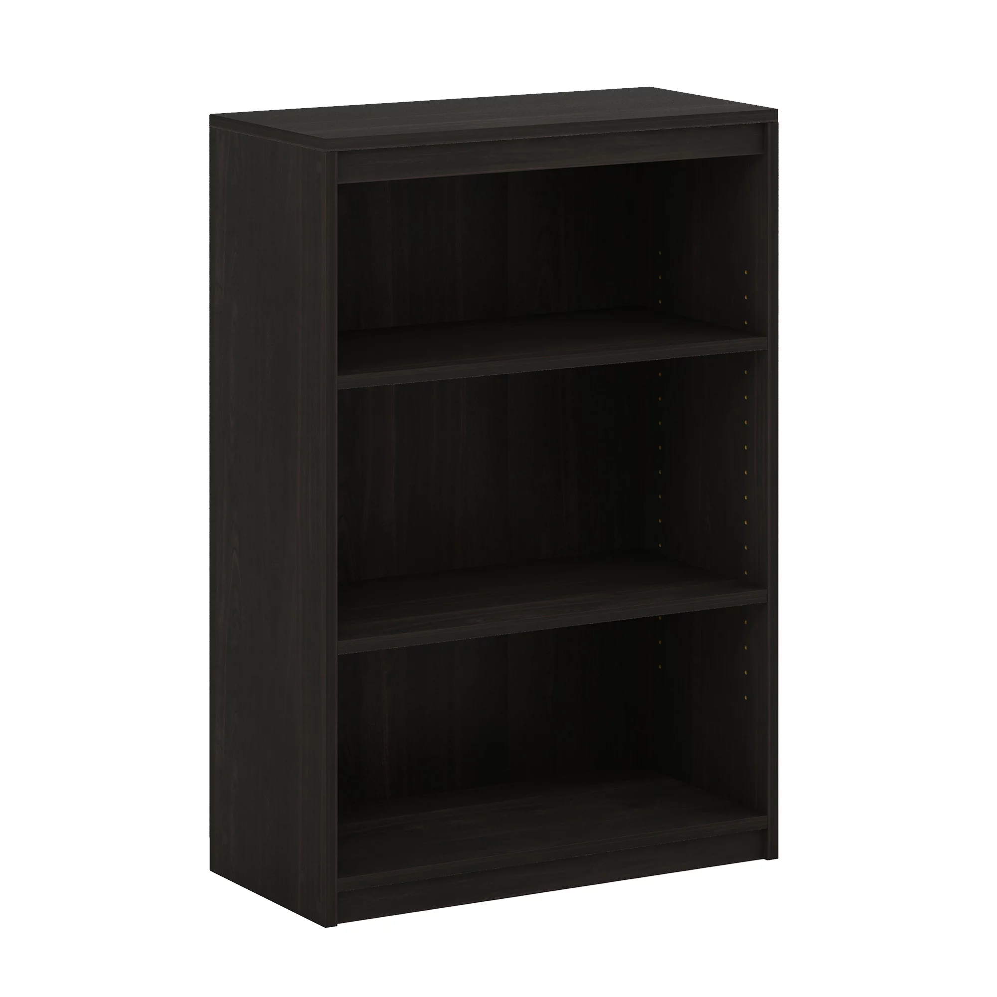 Furinno Gruen 3-Tier Bookcase with Adjustable Shelves, Espresso