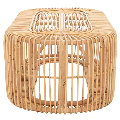 Safavieh Home Collection Jabez Tropical Coastal Rattan Oval (Fully Assembled) Coffee Table