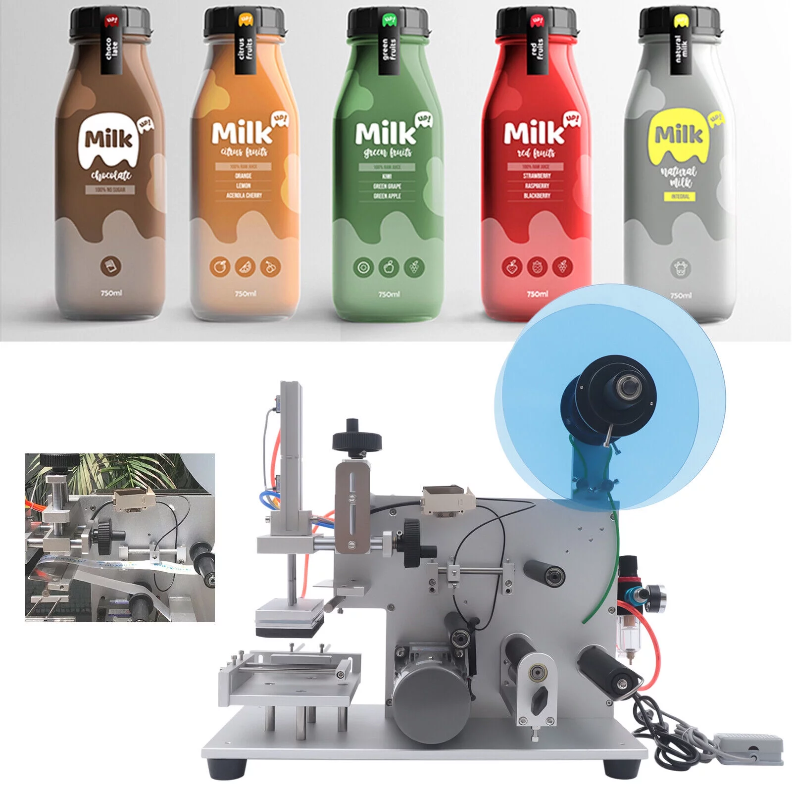MONIPA Commercial Semi-automatic Square Bottle Labeling Machine 110V Commercial Labeling Machine
