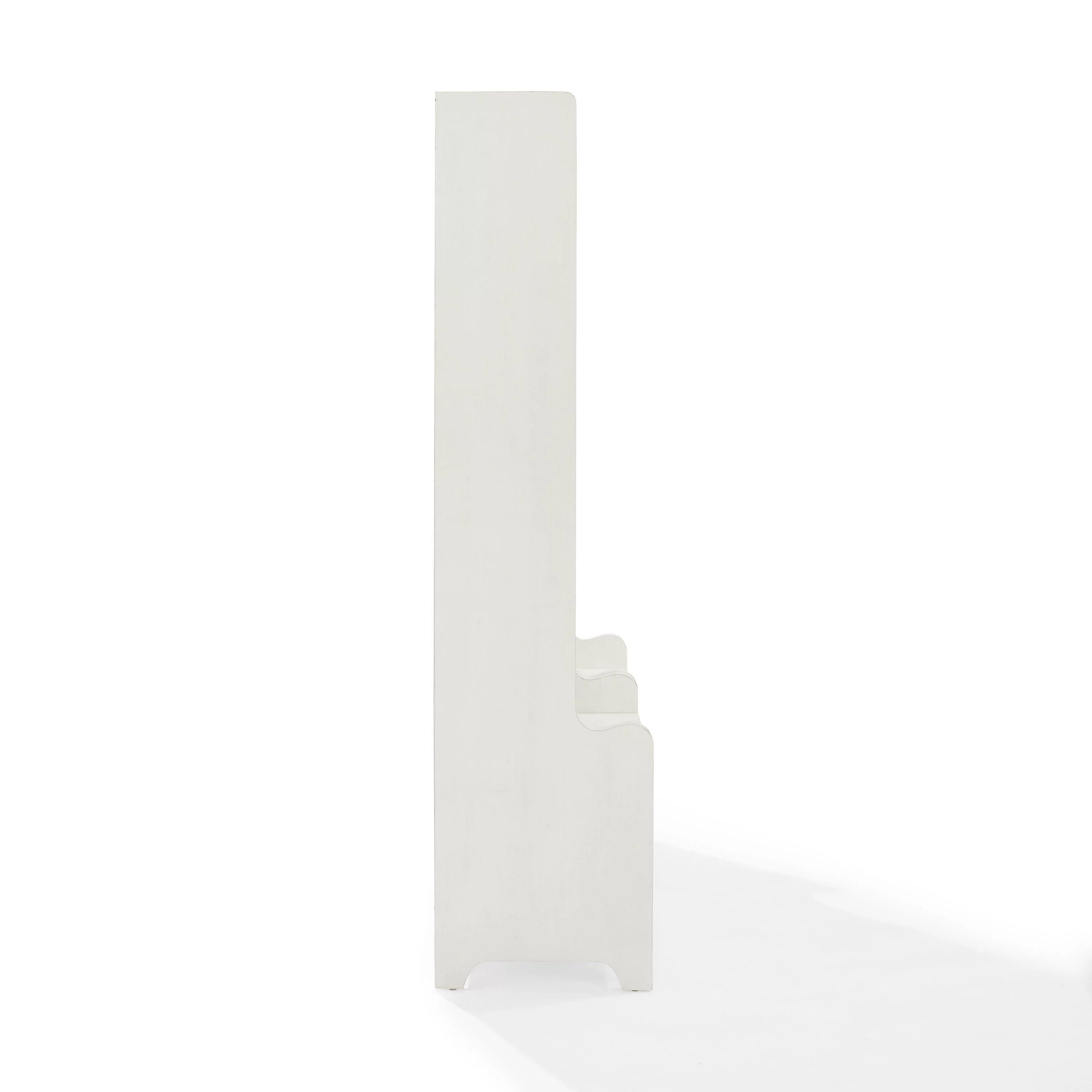 Crosley Furniture Fremont Wood Hall Tree in Distressed White (Set of 2)