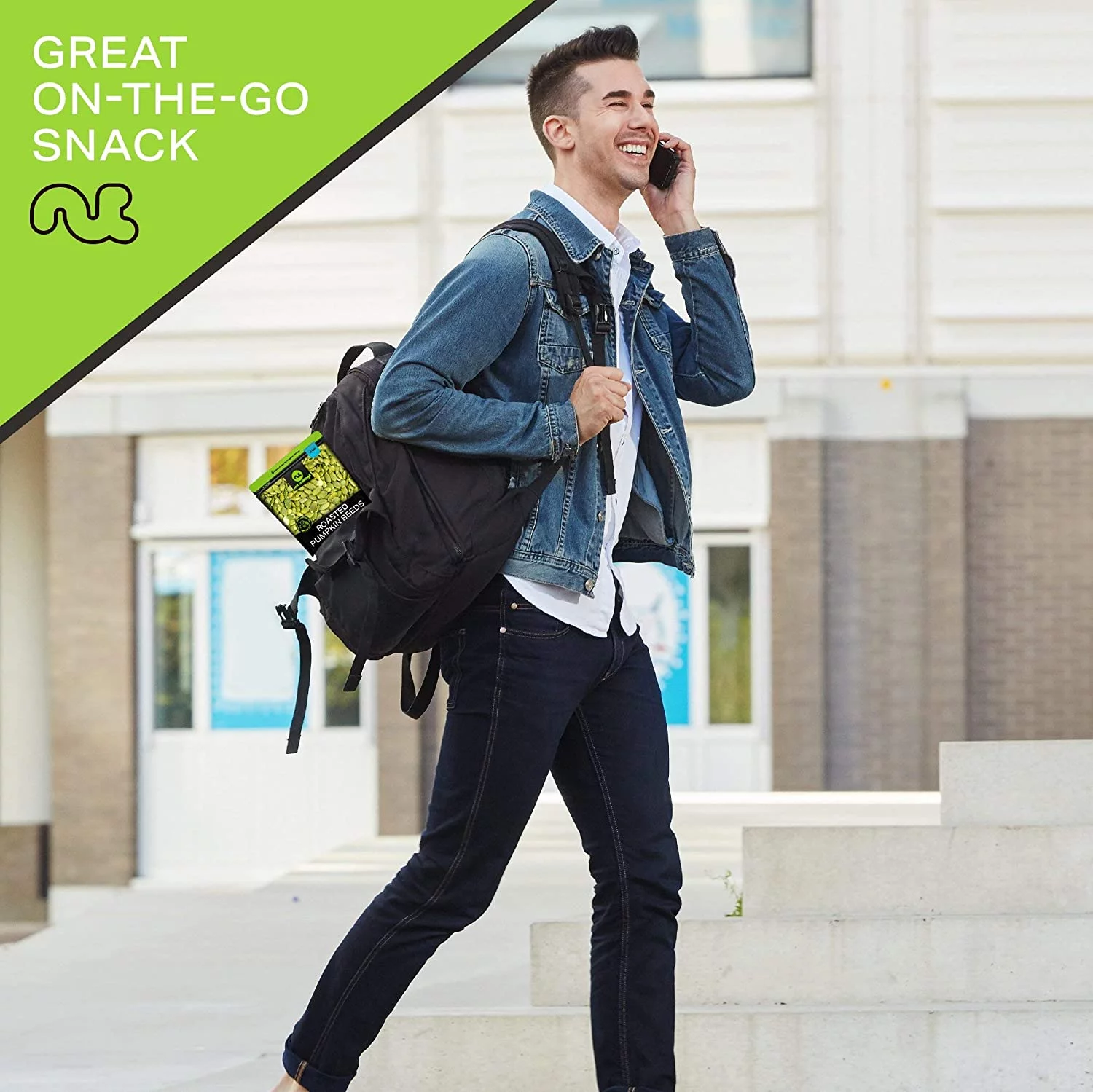 Roasted & Unsalted Pumpkin Seeds, Pepitas, No Shell (3 lbs) by Nut Cravings