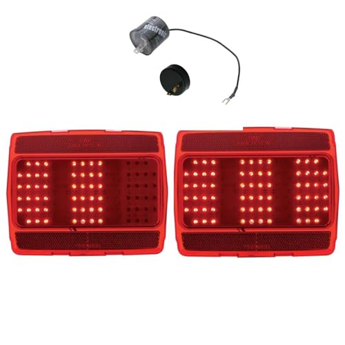 Performance PFM-378697 68 LED Sequential Tail Light, Rear, Left and Right, Red, Set of 2 for 1964 1965 1966 Ford Mustang