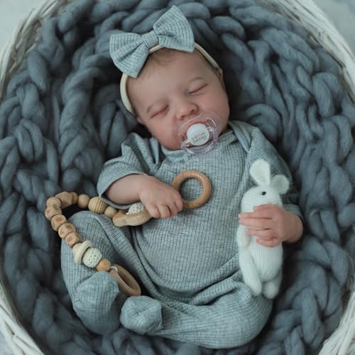SCOM Realistic Reborn Baby Dolls - 18 Inch Real Life Baby Girl, Lifelike Hispanic Doll with Anatomically Correct, Newborn Baby with Full Body Vinyl for Kids Age 3+ Gift