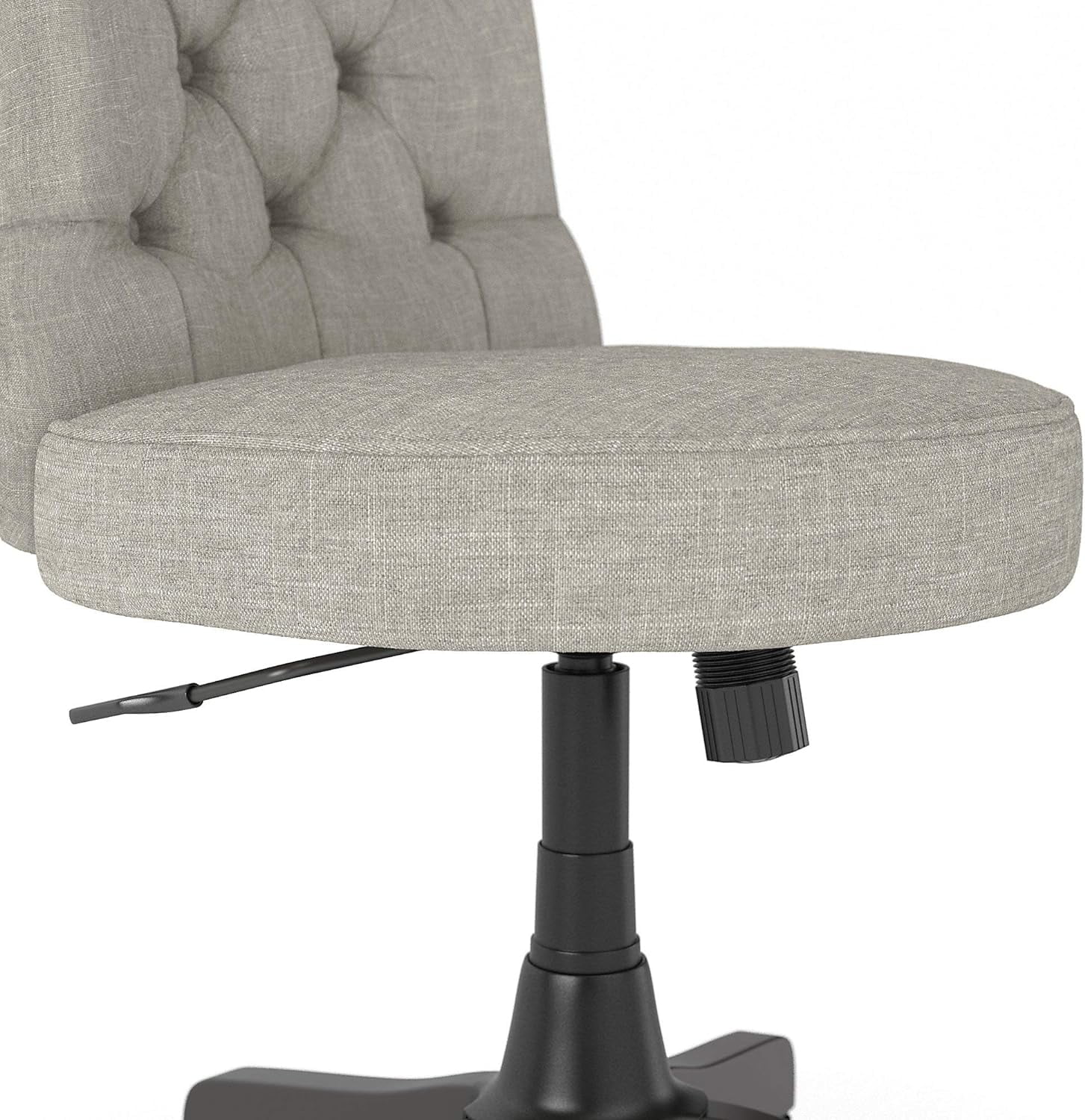 Key West Back Tufted Office Chair, Light Gray Fabric