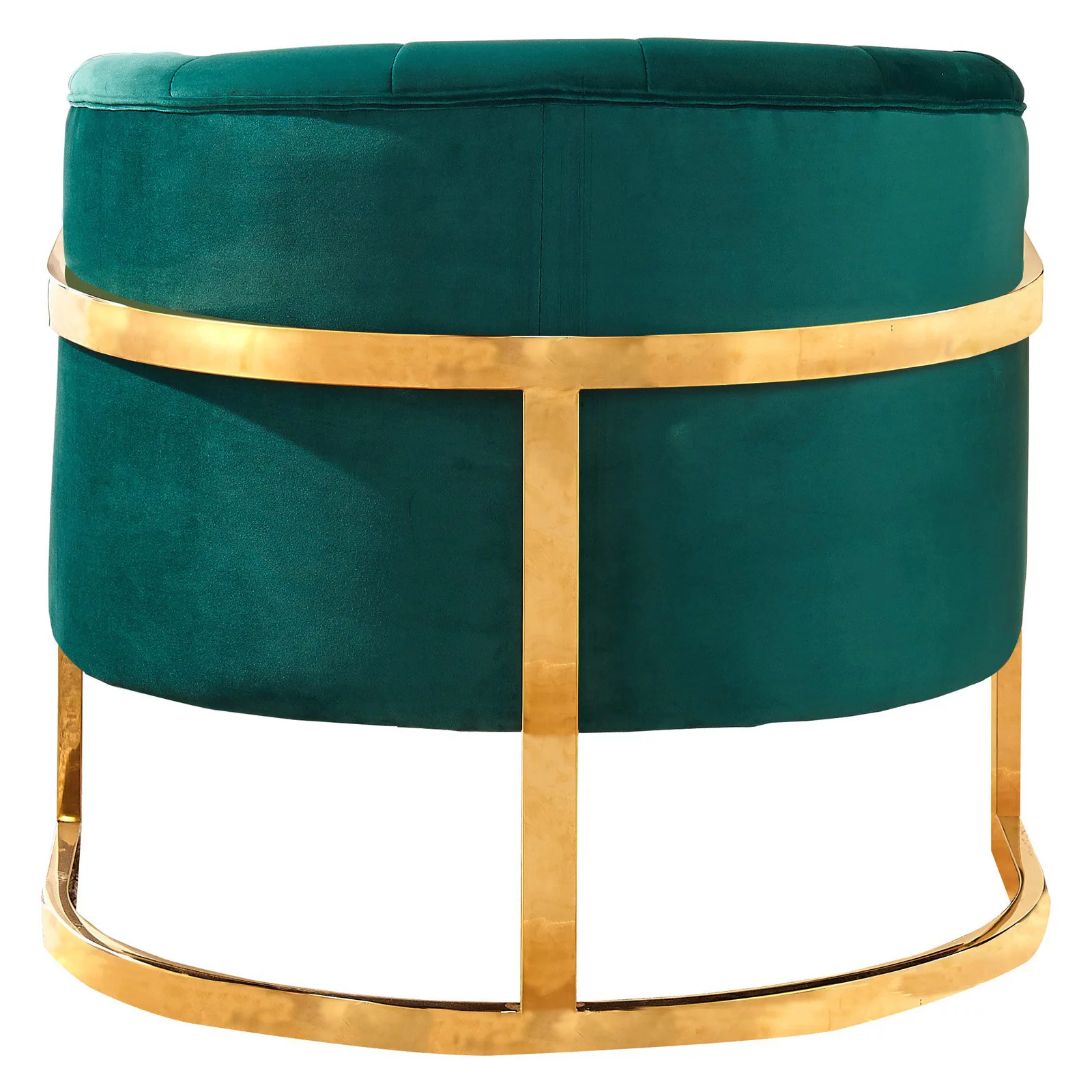 Meridian Furniture Carter Green Velvet Accent Chair with Stainless Steel Base