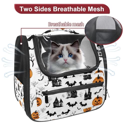 Halloween Pet Carrier Airline Approved Pet Carrier Bag Dog Carrier for Small Medium Cats Dogs Puppies Kitten