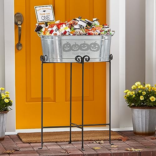 Let's Make Memories Personalized Beverage Tub - Trick or Treat Candy Bowl - Halloween Party Décor - Trick or Treat