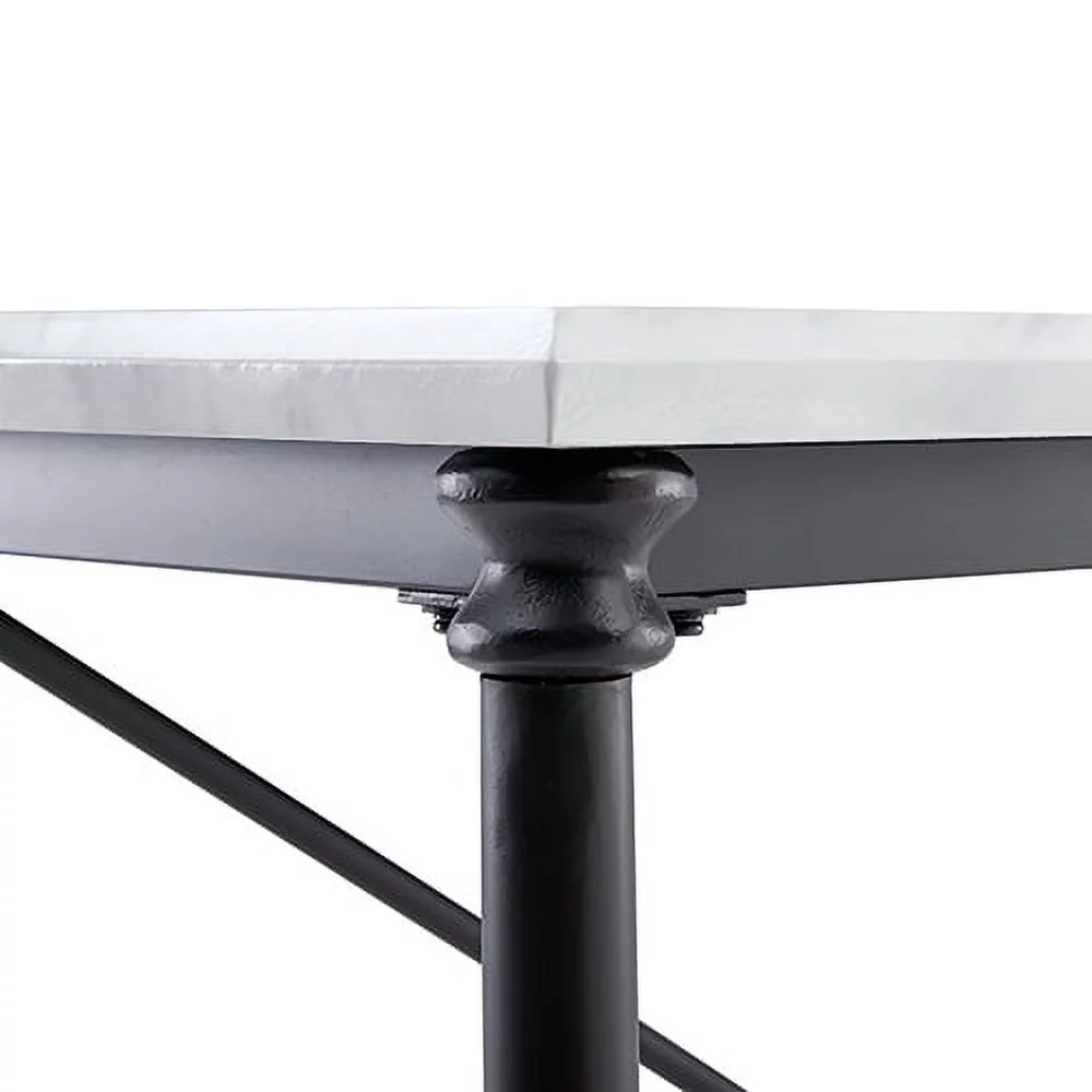 Trie Faux Stone Rolling Kitchen Island